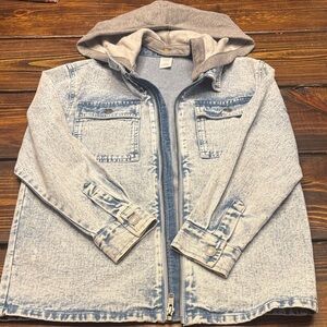 Kids Light Blue Denim Jacket with Hood